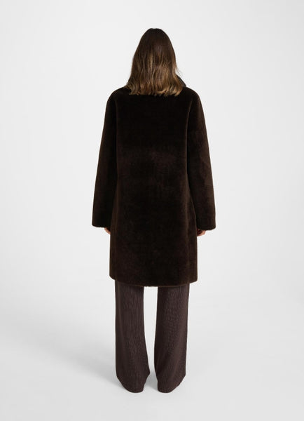 JUVIA - KAROLINA Teddy - Mantel - bitter chocolate