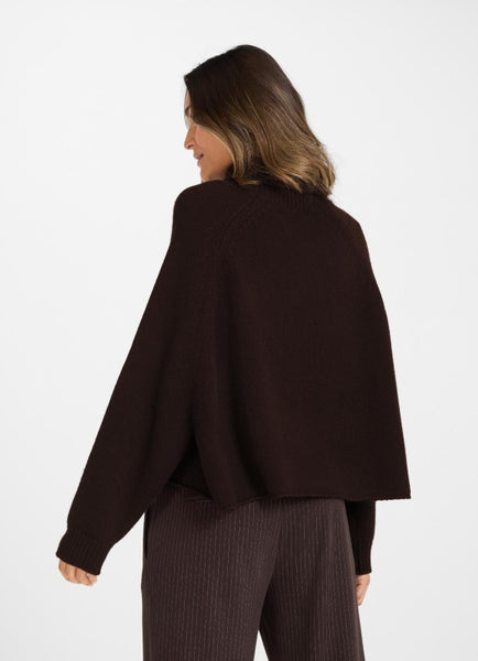 JUVIA - RIKE Cashmere - Rollkragenpullover - bitter chocolate