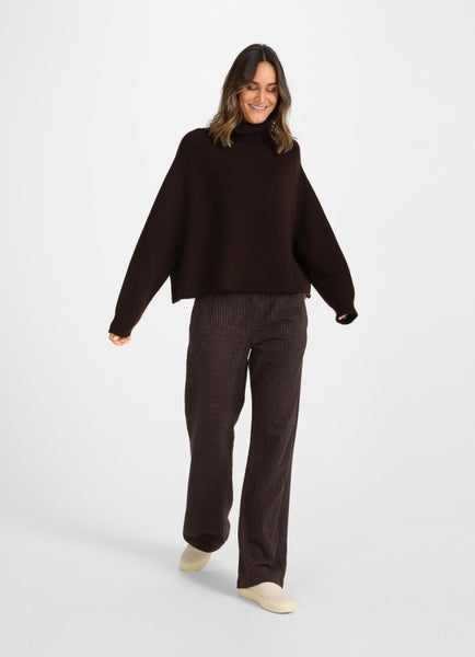JUVIA - RIKE Cashmere - Rollkragenpullover - bitter chocolate