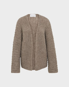 Juvia - KAREN Strick - Cardigan - taupe mel.