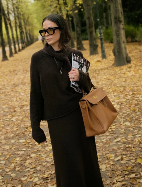 Anna v Berg - PW x AVB GINA SWEATER IN ESPRESSO