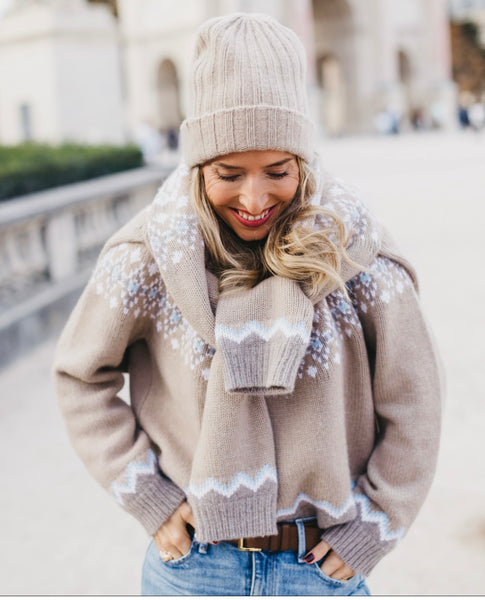 Anna V Berg - Laura Fair Isle Sweater Toast