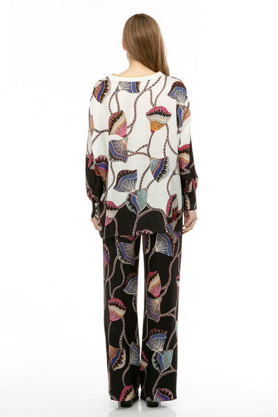 IVI Collection - LOTUS BLOSSOM Tunika weiß