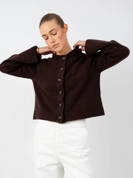 Anna v Berg - LILLY CARDIGAN IN ESPRESSO