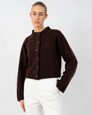 Anna v Berg - LILLY CARDIGAN IN ESPRESSO