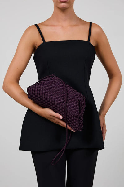 Marrea - Pouch Aubergine Satin