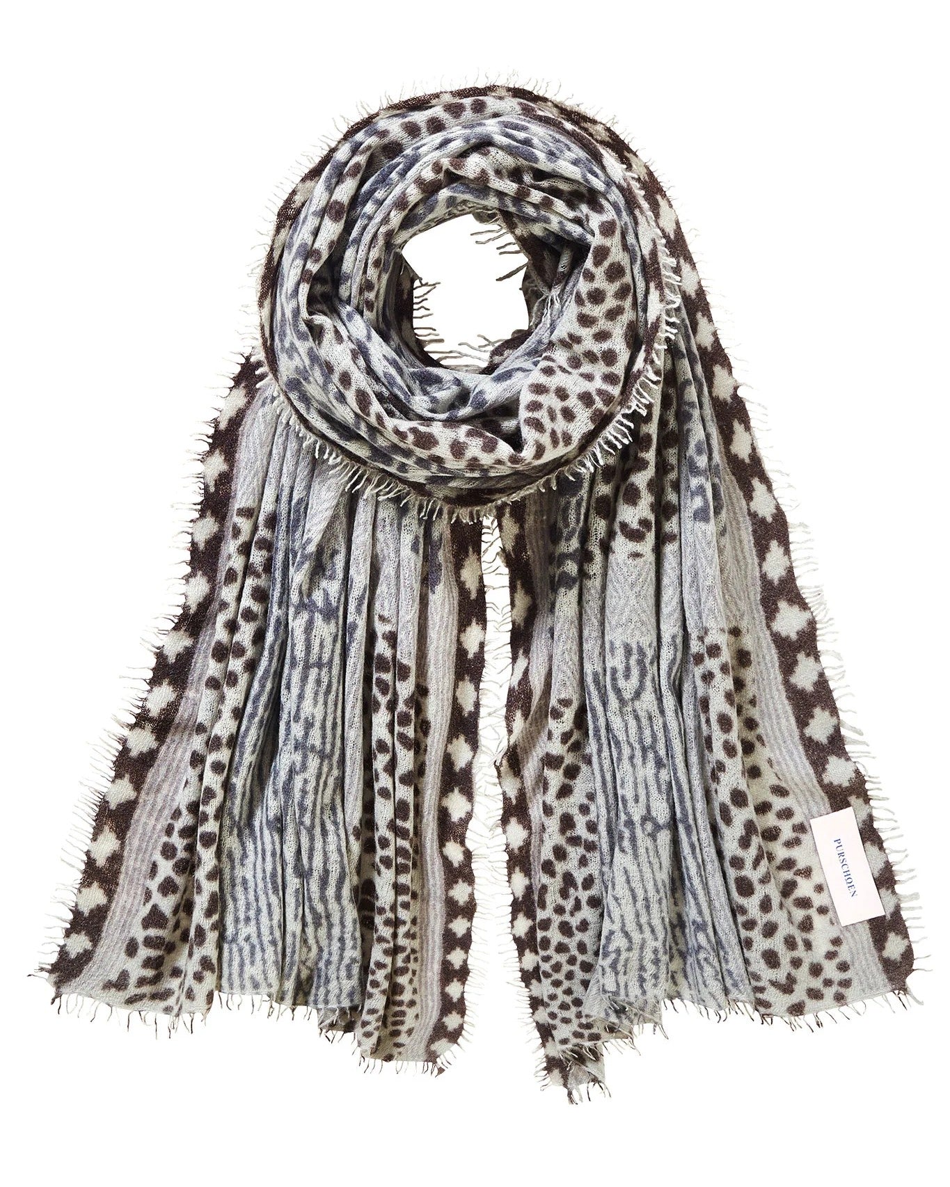 Purschoen - Kaschmirschal Savanne Multi Spacegrey