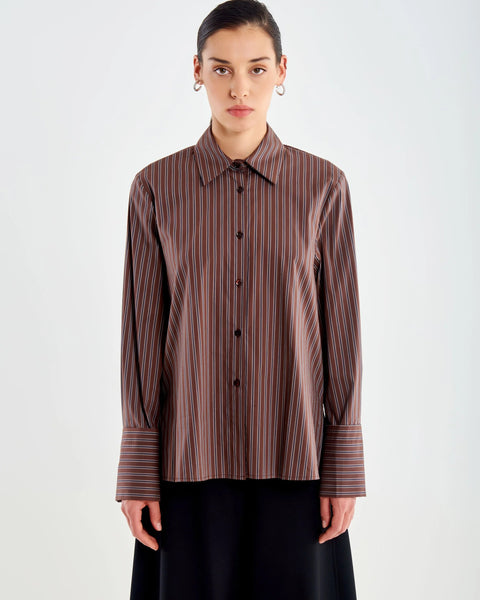 VICOLO - Striped Poplin Shirt