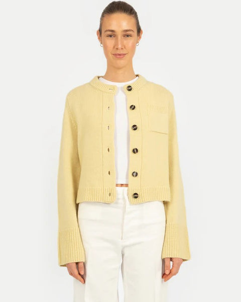 ANNA V BERG - LILLY CARDIGAN IN LIME
