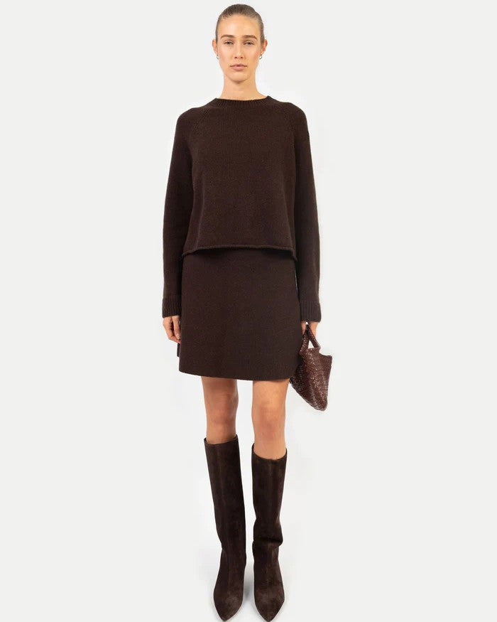 Anna v Berg - PW x AVB GINA SWEATER IN ESPRESSO