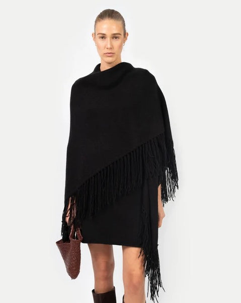 Anna V Berg - LAURA PONCHO IN BLACK SESAME