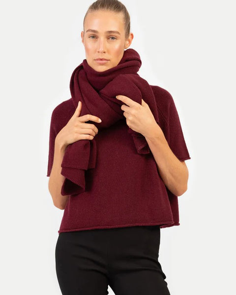ANNA V BERG - CARLA SCARF IN DARK CHERRY