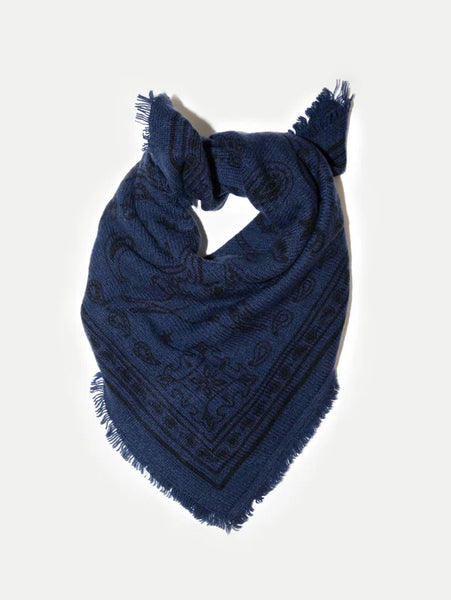 Anna v Berg - NELE SCARF SMALL IN DEEP BLUE/SCHWARZ