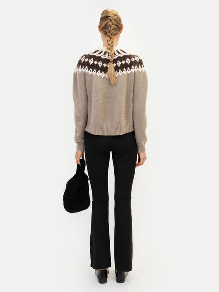 Anna V Berg - LAURA FAIR ISLE SWEATER 2.0 IN ALMOND POWDER