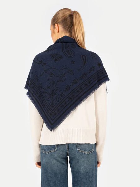 Anna v Berg - NELE SCARF BIG IN DEEP BLUE