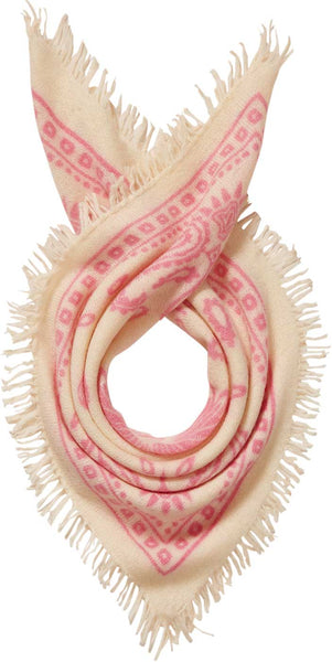 PURSCHOEN - Bandana PAISLEY BLOOM small white-pink