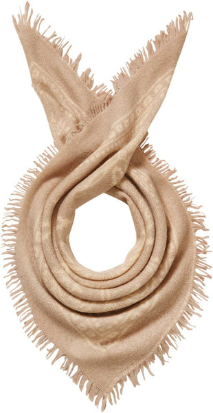 PURSCHOEN- Bandana PAISLEY BLOOM small grey creme-natural