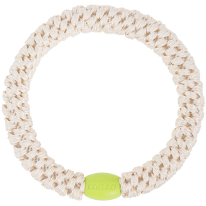 Kknekki - Haargummi Ivory With Green Bead