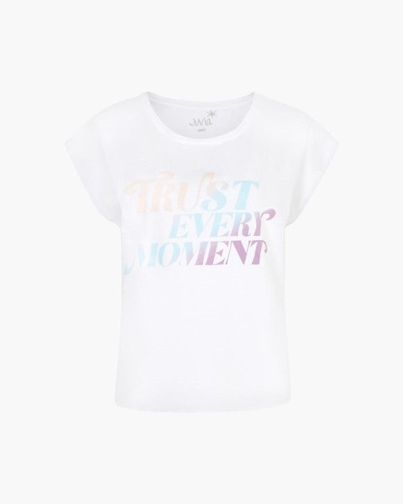 Juvia - LISSY Boxy T-Shirt white multicolor