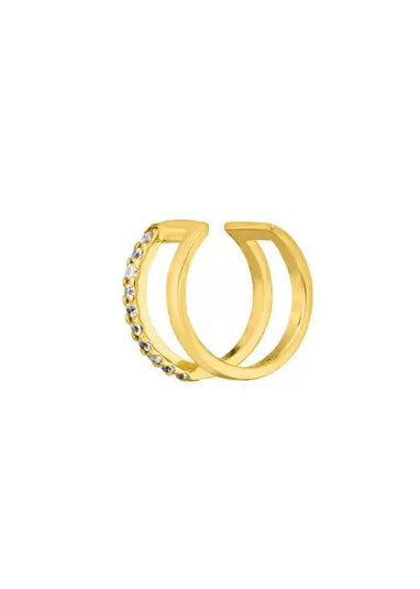 Leaf - Double Line Earcuff